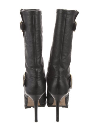 Jimmy Choo Leather Moto Boots