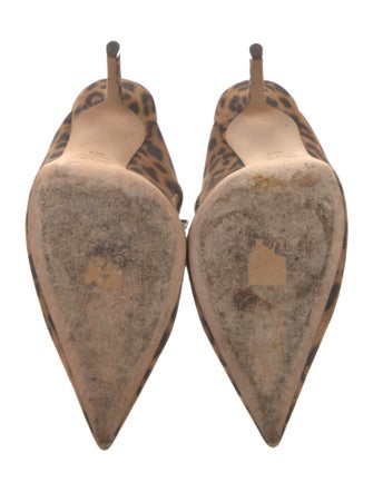 Jimmy Choo Suede Animal Print Mules