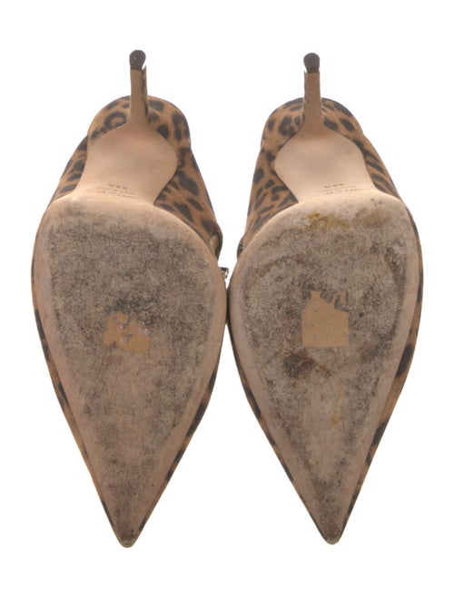 Jimmy Choo Suede Animal Print Mules