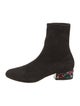 Jimmy Choo Suede Crystal Embellishments Sock Boots