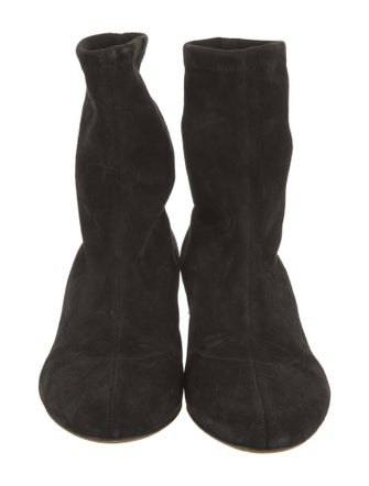 Jimmy Choo Suede Crystal Embellishments Sock Boots