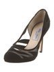 Jimmy Choo Suede Mesh Accents D'Orsay Pumps