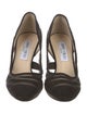 Jimmy Choo Suede Mesh Accents D'Orsay Pumps