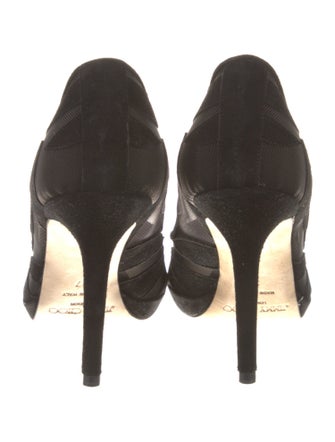 Jimmy Choo Suede Mesh Accents D'Orsay Pumps