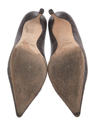 Jimmy Choo Embossed Leather Printed Pumps