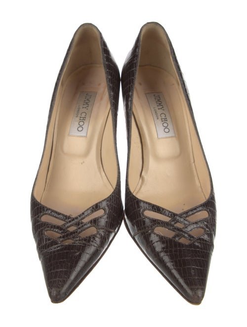 Jimmy Choo Embossed Leather Pumps