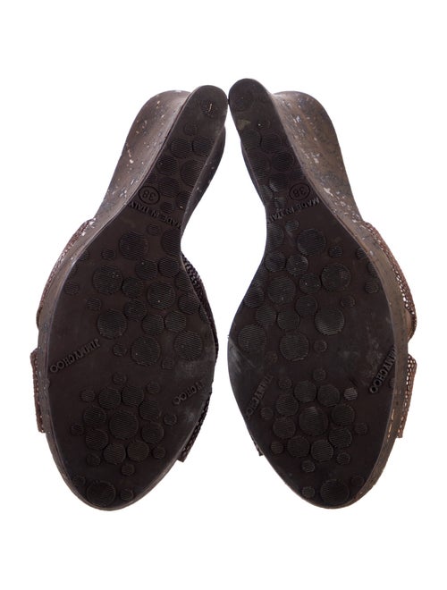 Jimmy Choo Suede Animal Print Slides