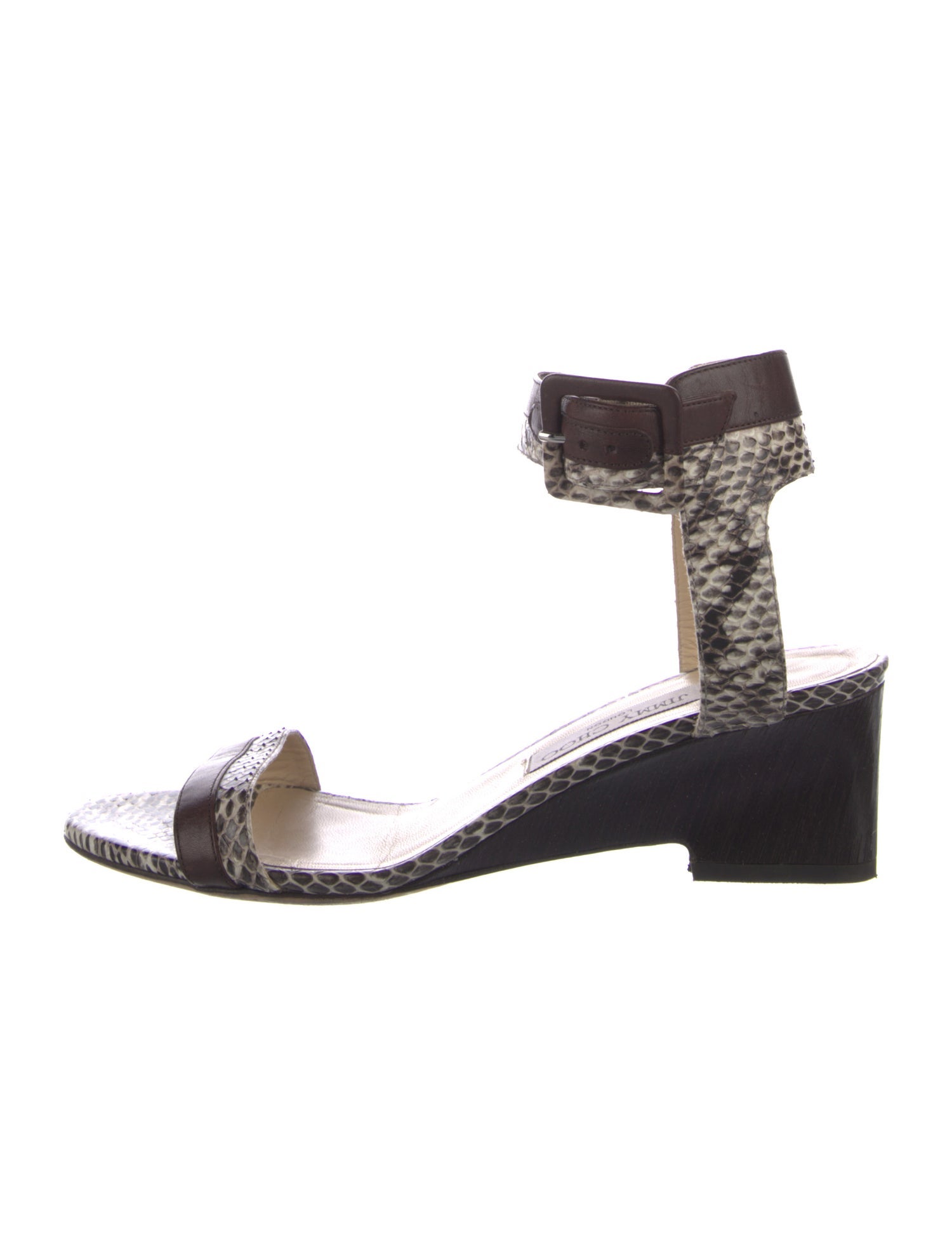 Jimmy Choo Snakeskin Animal Print Sandals