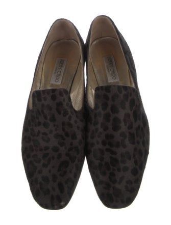 Jimmy Choo Ponyhair Animal Print Loafers