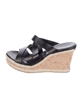 Jimmy Choo Leather Braided Accents Espadrilles