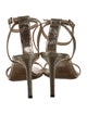 Jimmy Choo Leather Glitter Accents Sandals