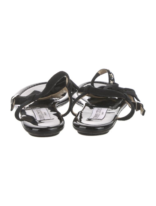 Jimmy Choo Suede Bow Accents T-Strap Sandals