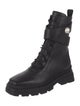 Jimmy Choo Rockstud Accents Leather Combat Boots