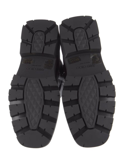 Jimmy Choo Rockstud Accents Leather Combat Boots