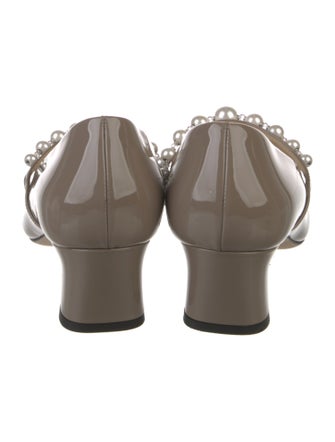 Jimmy Choo Patent Leather Beaded Accents Pumps