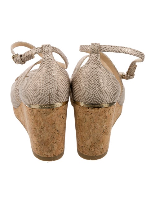 Jimmy Choo Leather Animal Print Sandals