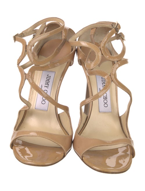 Jimmy Choo Patent Leather T-Strap Sandals