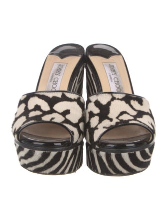 Jimmy Choo Ponyhair Printed Mules