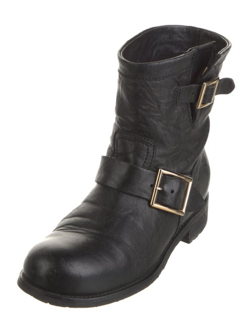 Jimmy Choo Leather Moto Boots