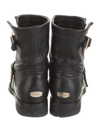Jimmy Choo Leather Moto Boots