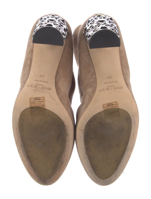 Jimmy Choo Suede Crystal Embellishments Sock Boots