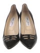 Jimmy Choo Patent Leather Cutout Accent Pumps