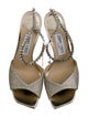 Jimmy Choo Glitter Crystal Embellishments Sandals