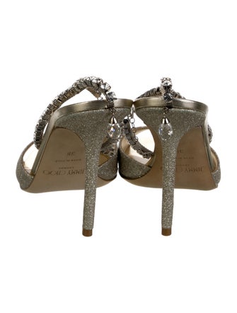 Jimmy Choo Glitter Crystal Embellishments Sandals