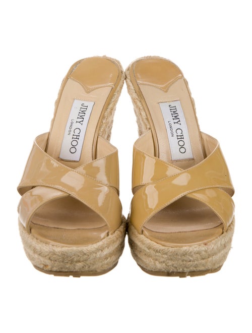 Jimmy Choo Patent Leather Animal Print Espadrilles