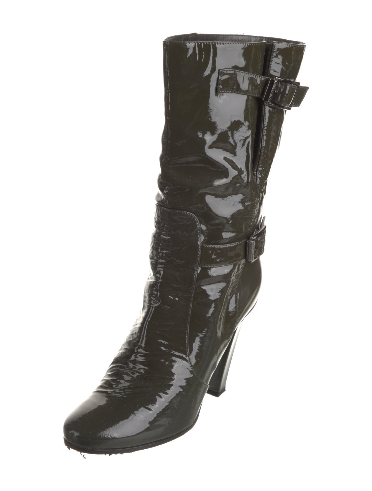 Jimmy Choo Patent Leather Combat Boots