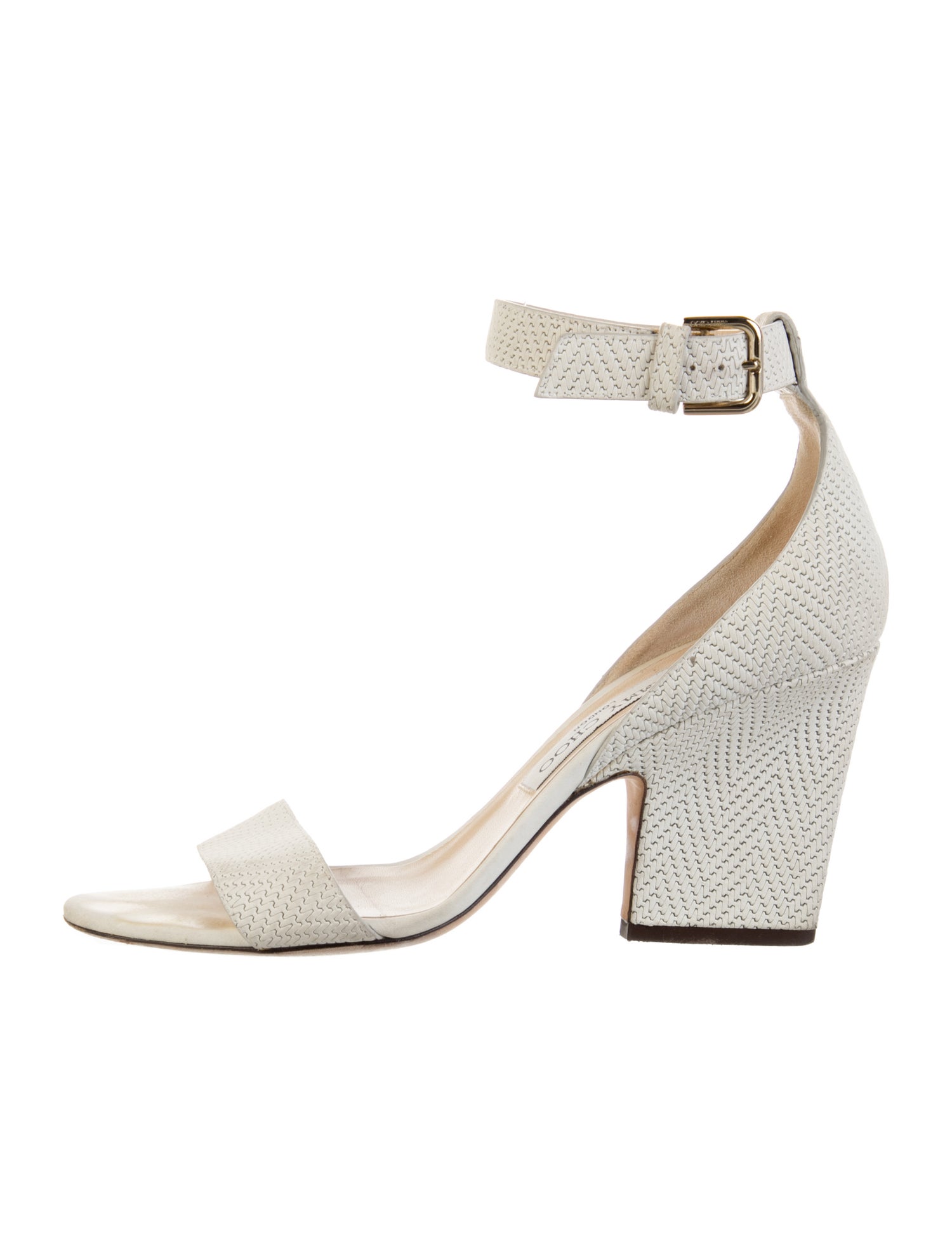 Jimmy Choo Leather Animal Print Sandals