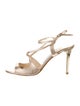 Jimmy Choo Leather Cutout Accent Slingback Sandals