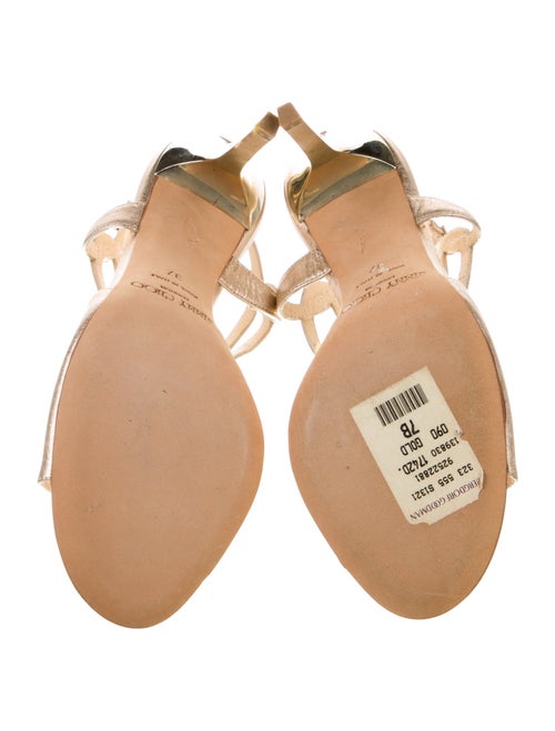 Jimmy Choo Leather Cutout Accent Slingback Sandals