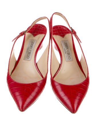 Jimmy Choo Crocodile Slingback Pumps