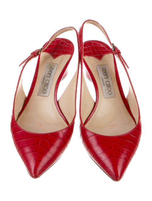 Jimmy Choo Crocodile Slingback Pumps