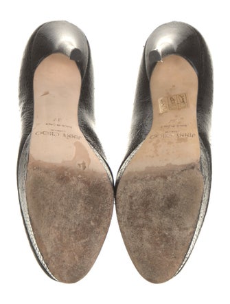 Jimmy Choo Embossed Leather Animal Print Pumps