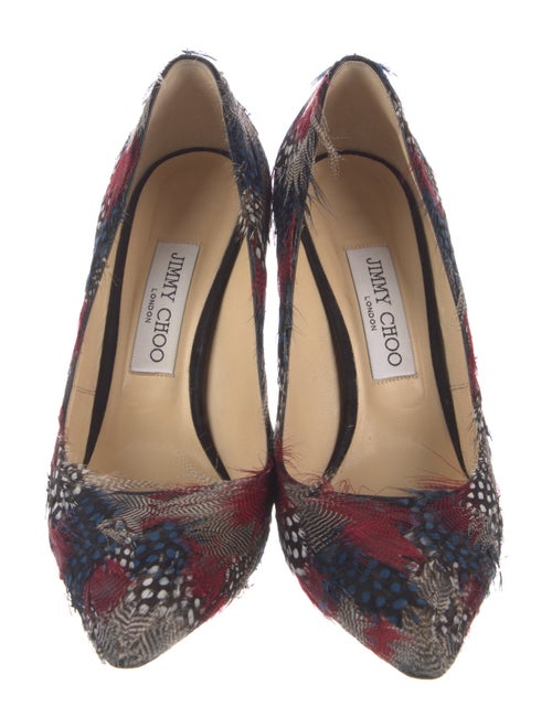 Jimmy Choo Duck Feathers Printed Pumps