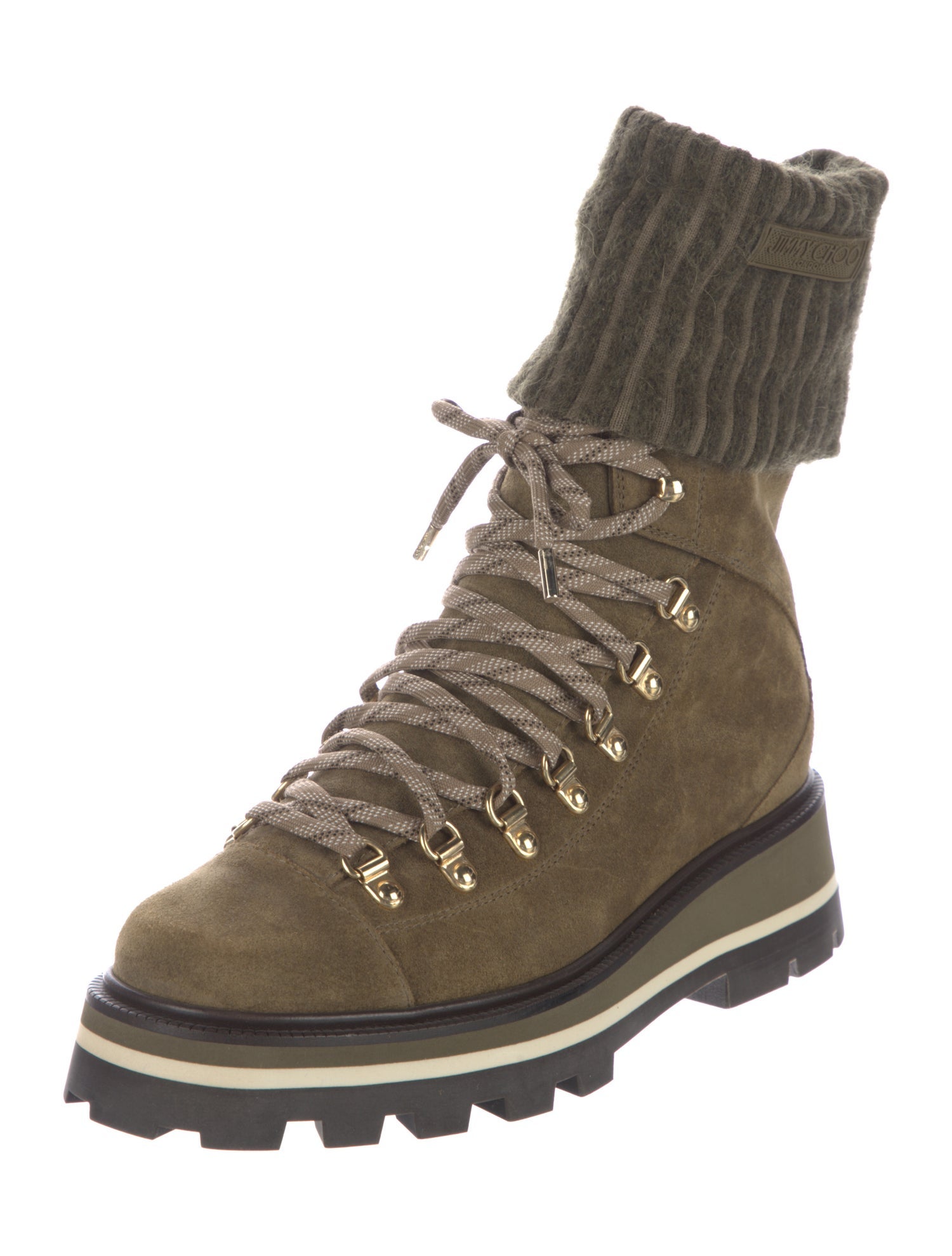 Jimmy Choo Suede Combat Boots