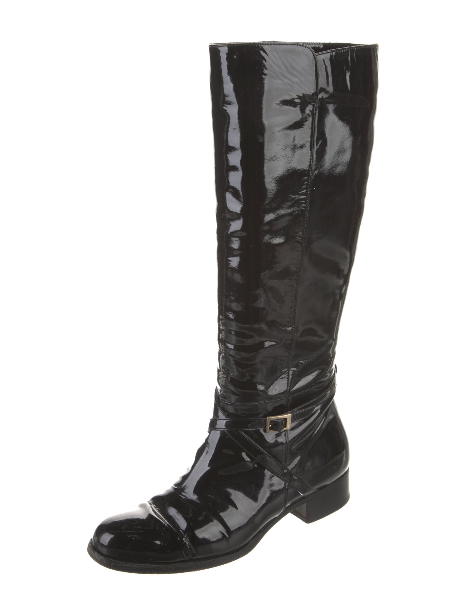 Jimmy Choo Patent Leather Riding Boots