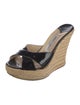 Jimmy Choo Patent Leather Colorblock Pattern Espadrilles