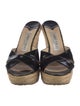 Jimmy Choo Patent Leather Colorblock Pattern Espadrilles