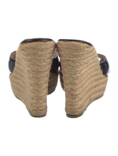 Jimmy Choo Patent Leather Colorblock Pattern Espadrilles