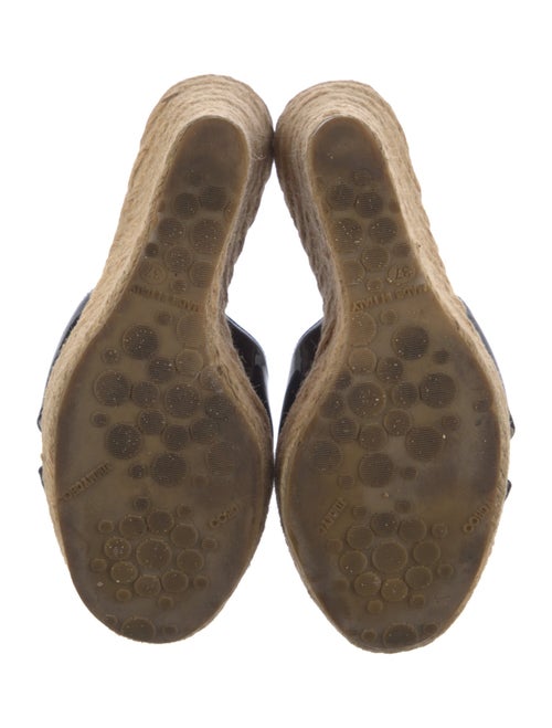 Jimmy Choo Patent Leather Colorblock Pattern Espadrilles