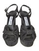 Jimmy Choo Animal Print Glitter Accents Sandals