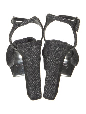 Jimmy Choo Animal Print Glitter Accents Sandals