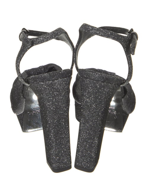 Jimmy Choo Animal Print Glitter Accents Sandals