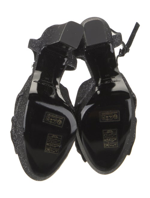 Jimmy Choo Animal Print Glitter Accents Sandals