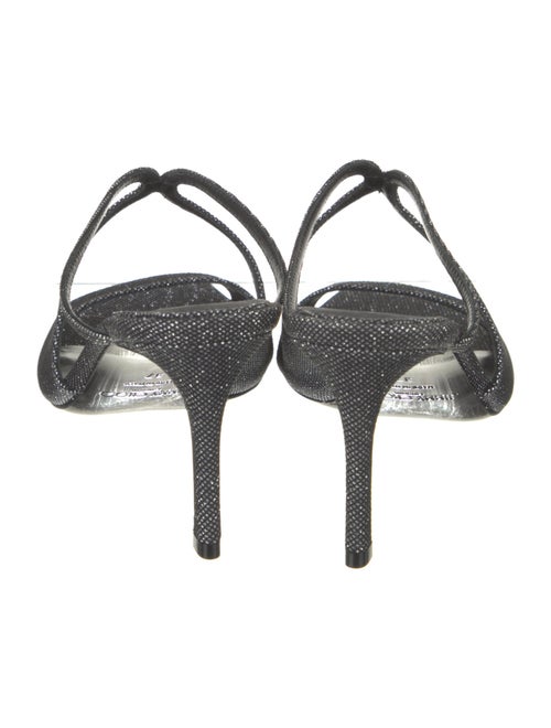 Jimmy Choo Animal Print Glitter Accents Slides