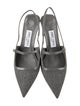 Jimmy Choo Felt Leather Trim Embellishment Slingback Pumps
