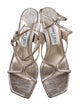 Jimmy Choo Canvas Glitter Accents Sandals